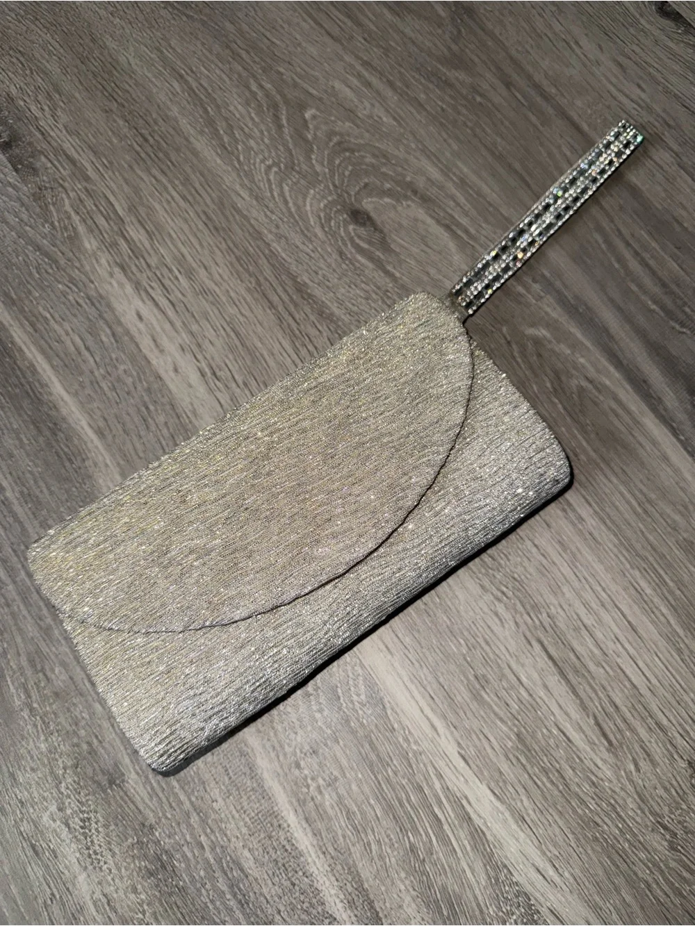 Sparkling Silver Crossbody Clutch